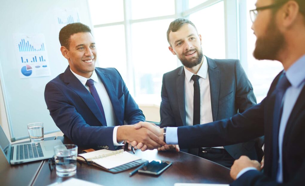 networking shaking hands